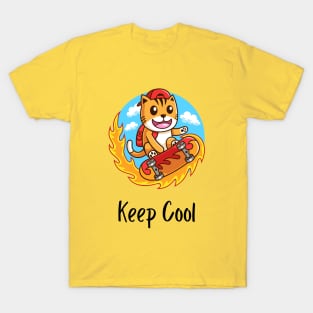 Keep Cool funny cat design T-Shirt